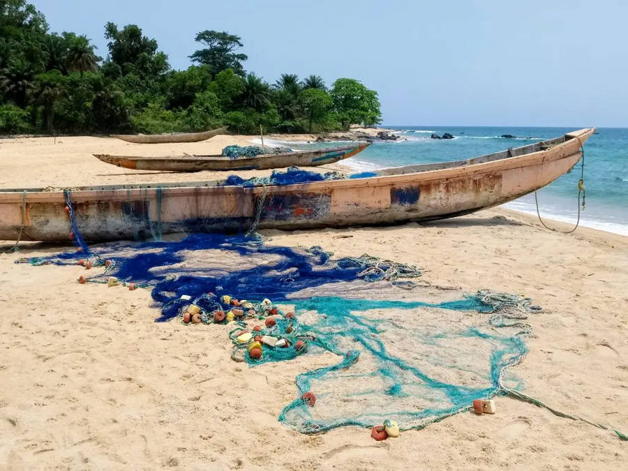 Liberia Fishing Boats Wallpaper