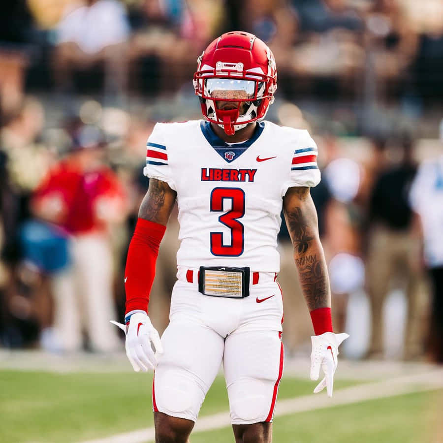 Liberty University Football Player Number3 Wallpaper