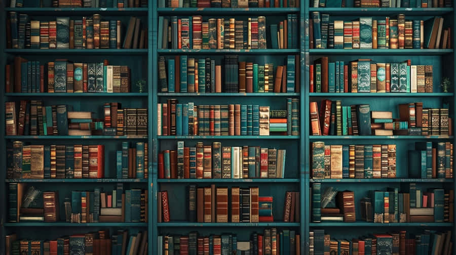 Library Bookshelf Abundance.jpg Wallpaper