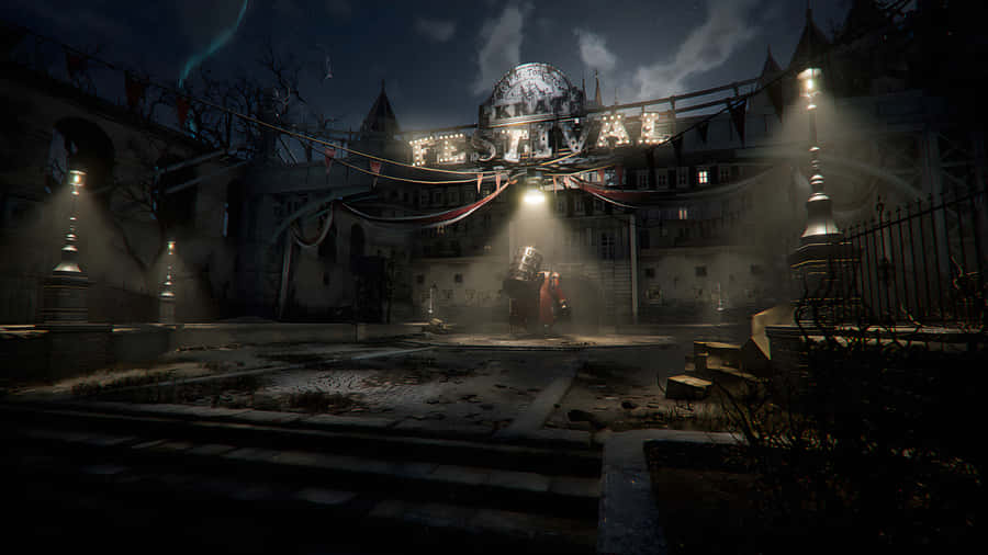 Liesof P Dark Amusement Park Scene Wallpaper