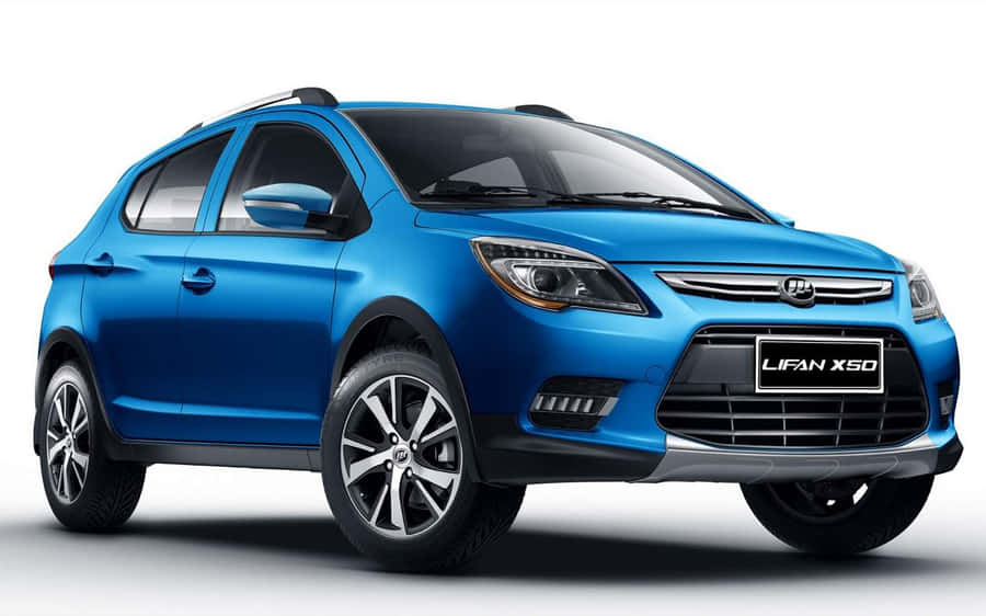 Lifan Blue Compact Suv On An Open Road Wallpaper