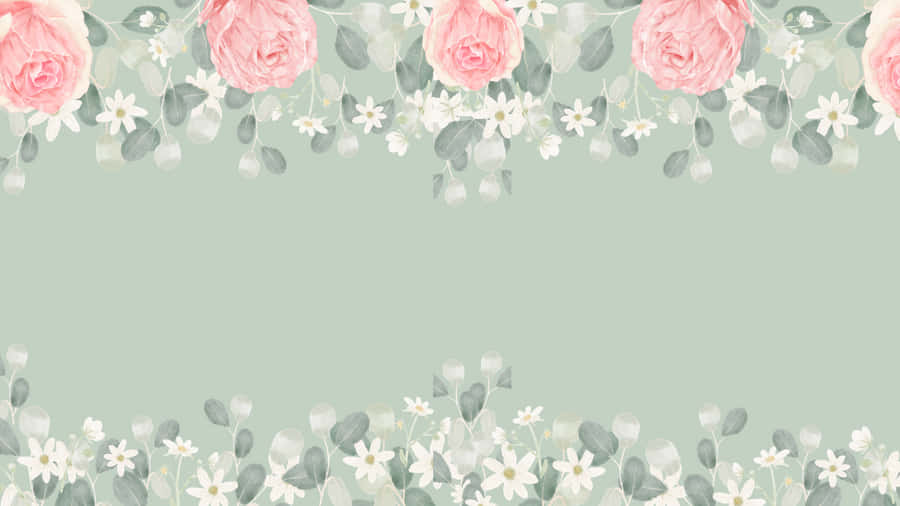 Light & Airy Sage Green Laptop Wallpaper