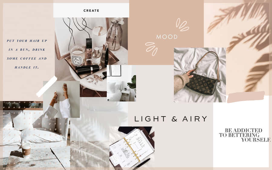 Light And Airy Mood Board Wallpaper