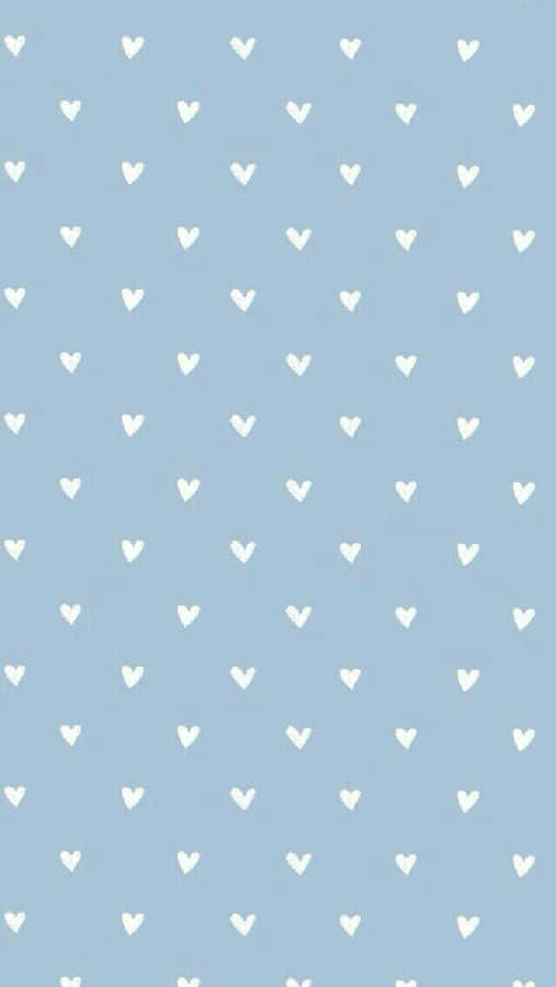 Light Blue Heart Pattern Background Wallpaper