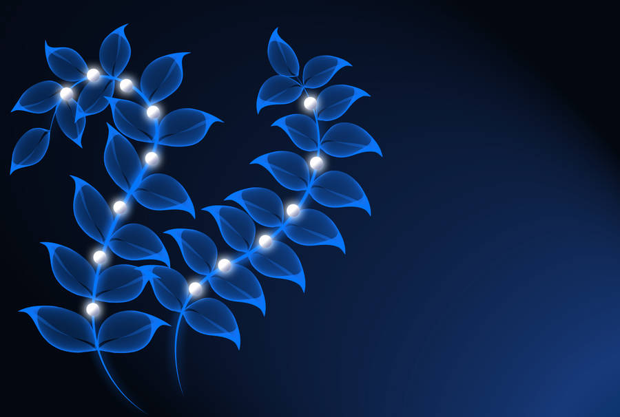 Light Blue Leaves Wallpaper