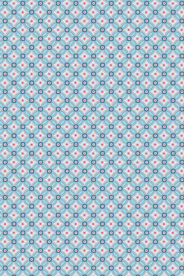 Light Blue Medallion Pattern Wallpaper