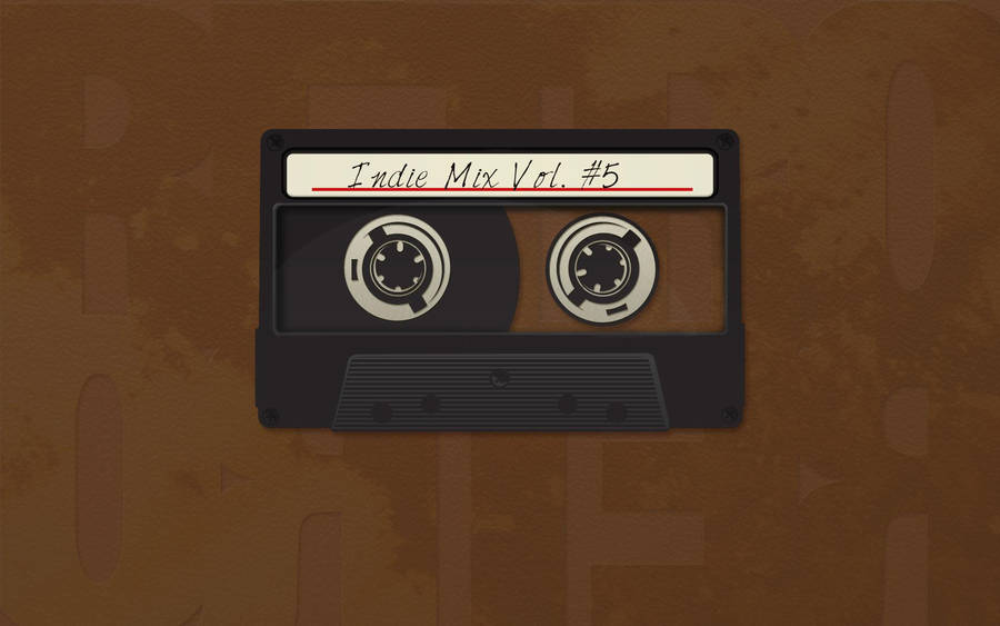 Light Brown Aesthetic Cassette Tape Wallpaper