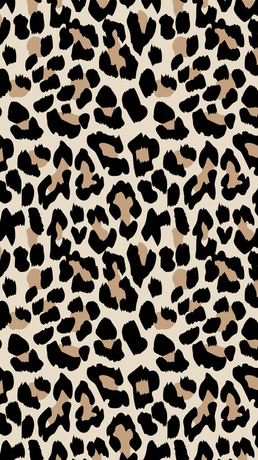 Light Brown And Black Leopard Print Wallpaper