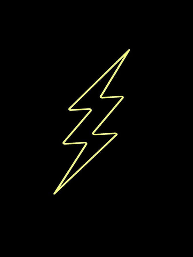 Light Green Neon Lightning Icon Wallpaper