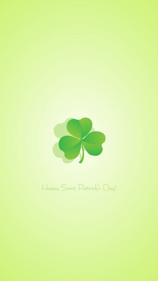 Light Green St Patrick's Day Phone Wallpaper