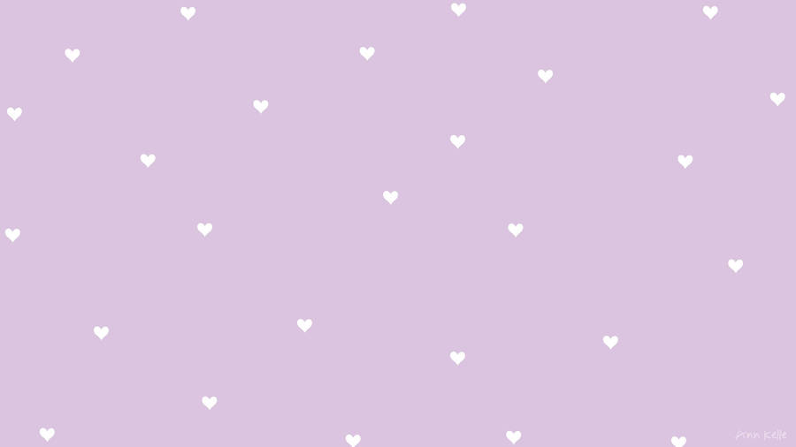 Light Purple Background And Hearts Wallpaper