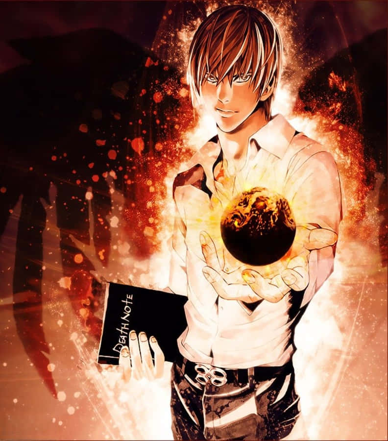 Light Yagami And Death Note Wallpaper