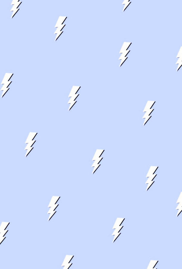 Lightning Bolts On A Blue Background Wallpaper
