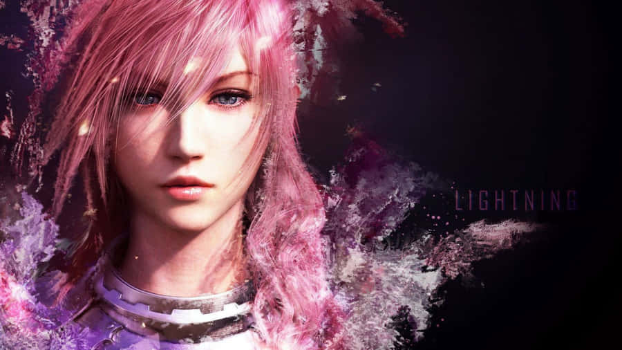 Lightning From Final Fantasy Xiii In Action Wallpaper