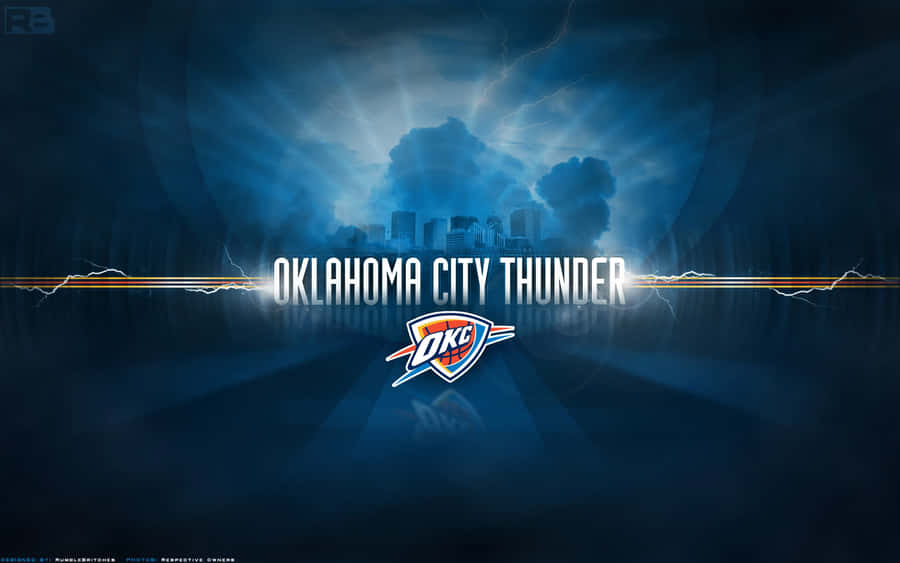 Lightning Strike Oklahoma City Thunders Logo Wallpaper