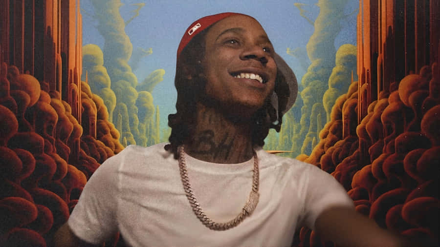 Lil Jeff Smiling Confidently Wallpaper