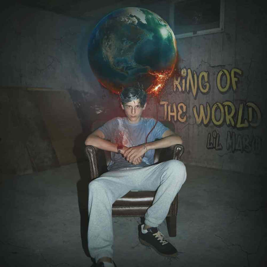 Lil Mabu Kingofthe World Promo Wallpaper