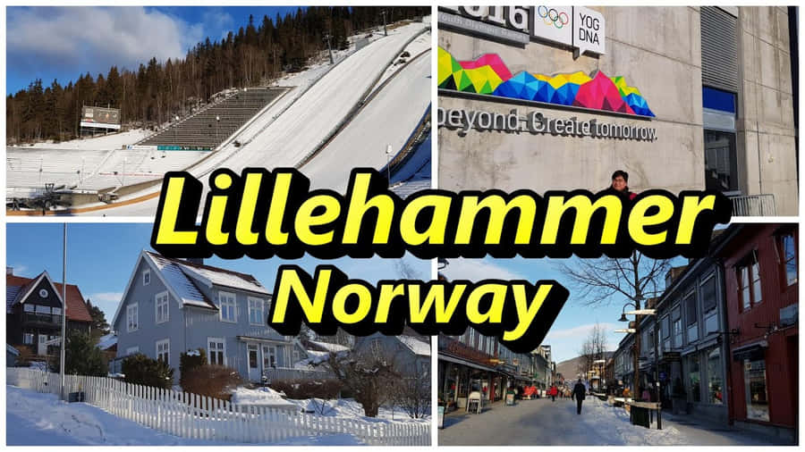 Lillehammer Norway Collage Wallpaper