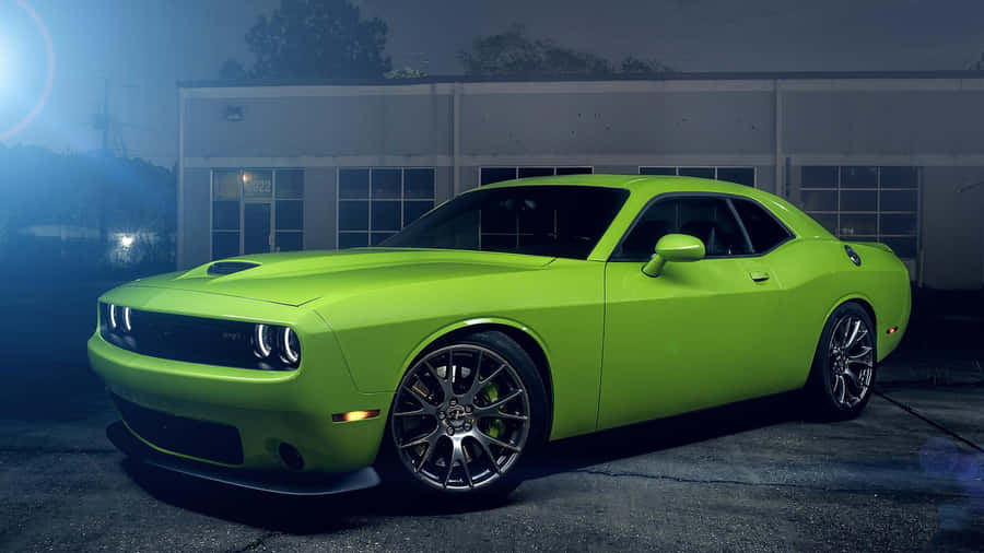 Lime Green Dodge Challenger S R T Night Wallpaper
