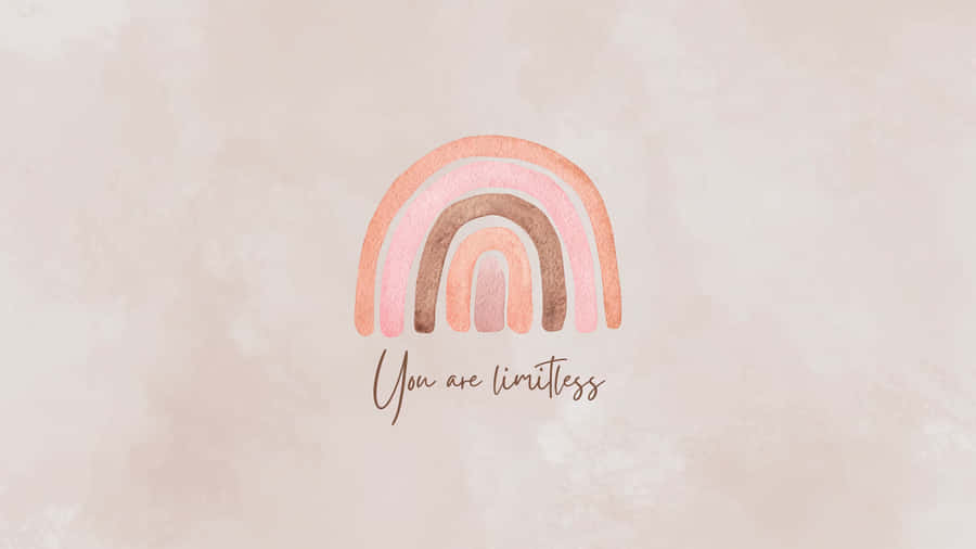 Limitless Rainbow Inspirational Quote Wallpaper