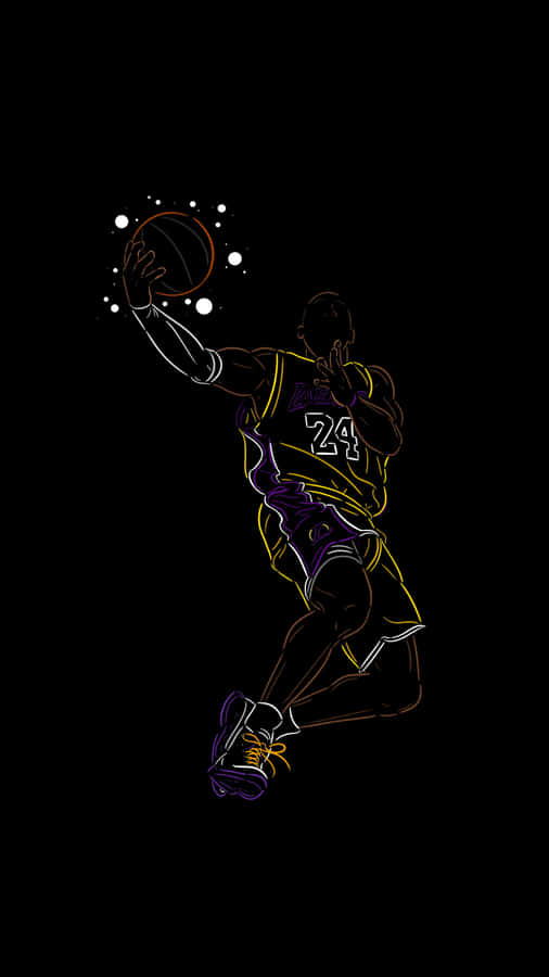 Line Art Dedicated To Kobe Bryant Wallpaper