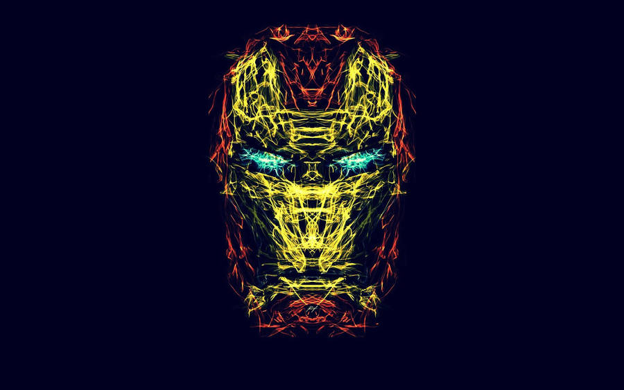 Line Art Iron Man Full Hd Wallpaper