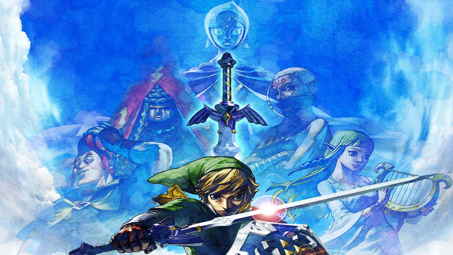 Link Battling Ghirahim In The Legend Of Zelda: Skyward Sword Wallpaper