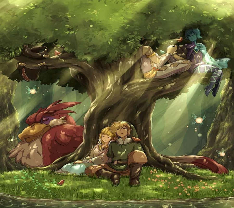 Link Soars Through The Skies On His Loftwing In The Legend Of Zelda: Skyward Sword Wallpaper