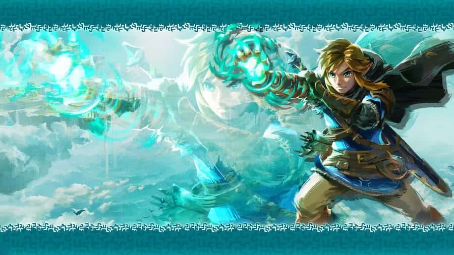Link Using Zonai Device Tears Of The Kingdom Wallpaper