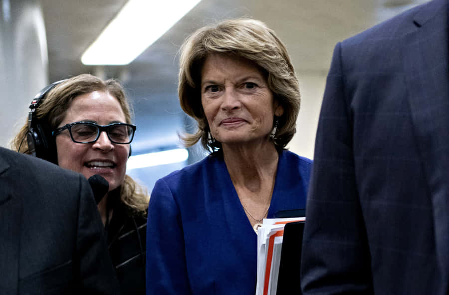 Lisa Murkowski Looking At Something Wallpaper
