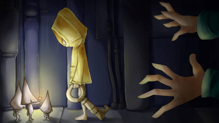 Little Nightmares Six And Nomes Art Wallpaper