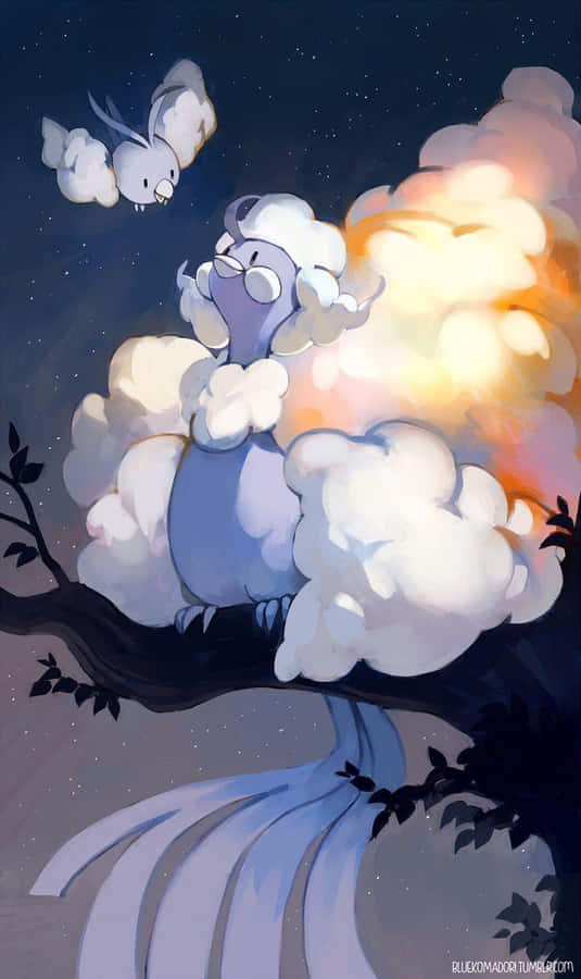 Little Swablu And Altaria Wallpaper
