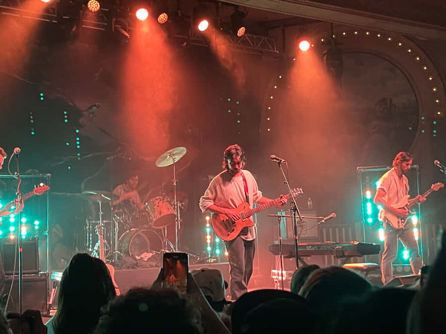 Live Band Performance Stage Lights Wallpaper