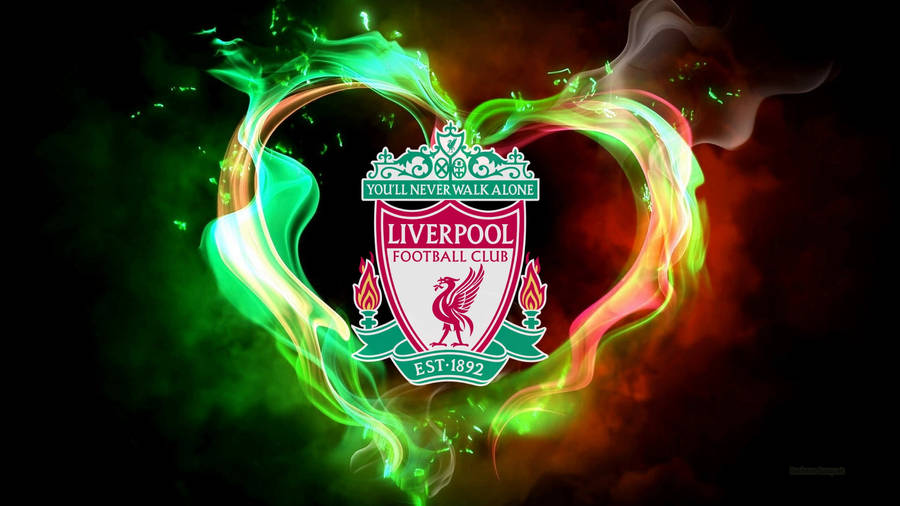 Liverpool 4k Logo Fiery Design Wallpaper