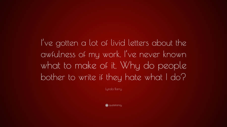 Livid Letters Quote Background Wallpaper