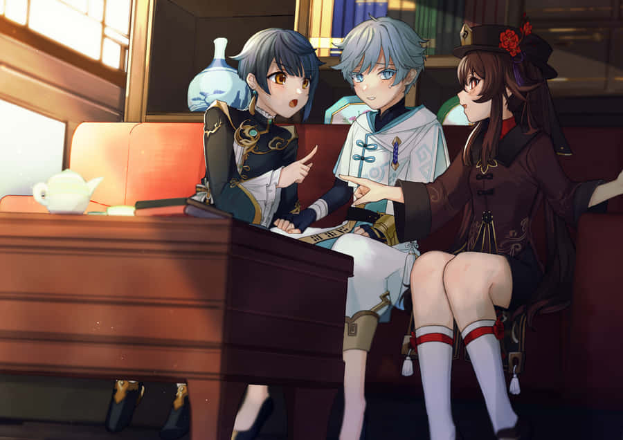 Liyue Trio Genshin Matching Pfp Wallpaper