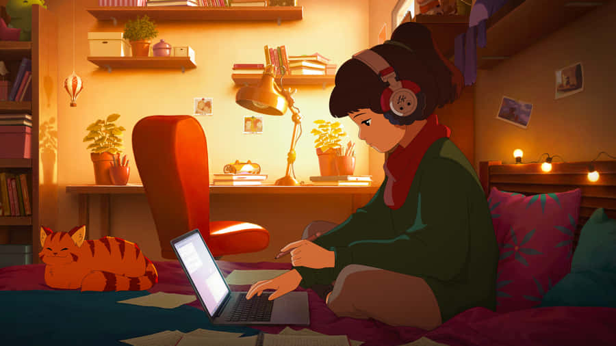 Lofi Girl Study Session Wallpaper