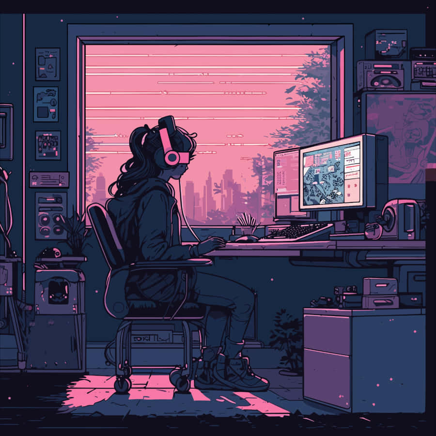 Lofi Girl Study Session Wallpaper