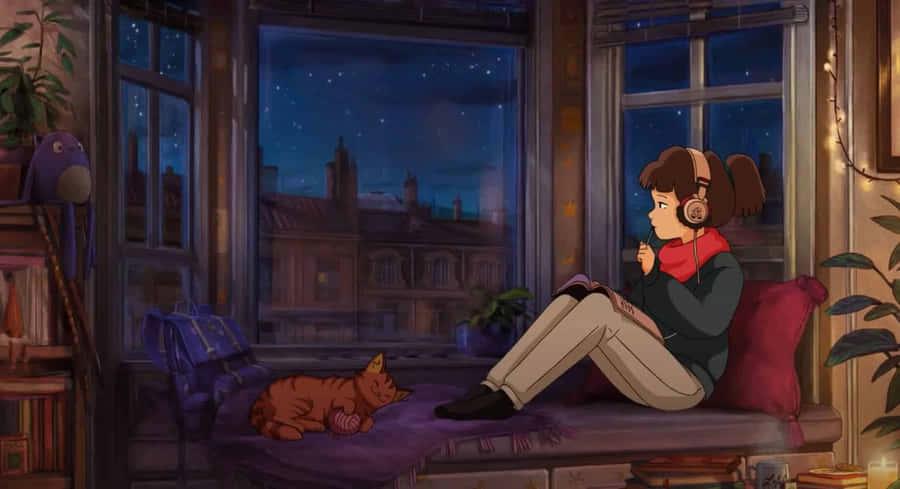 Lofi Girl Study Session Wallpaper
