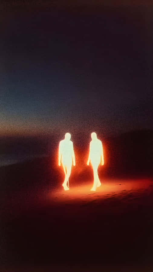 Lofi Love Glow Walk Wallpaper