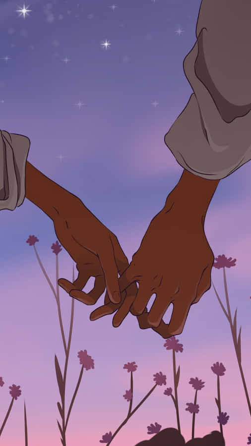 Lofi Love Under Starry Skies Wallpaper