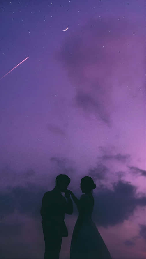 Lofi Love Under Twilight Wallpaper