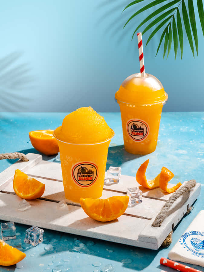 London Orange Slushy Wallpaper
