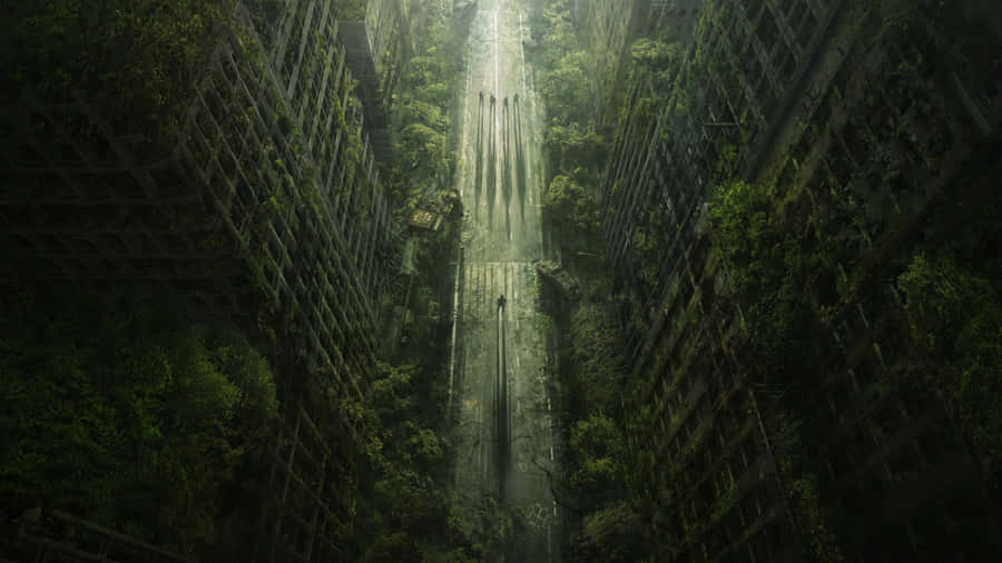 Lone Wanderer Exploring The Vast Fallout 4 Wasteland Wallpaper