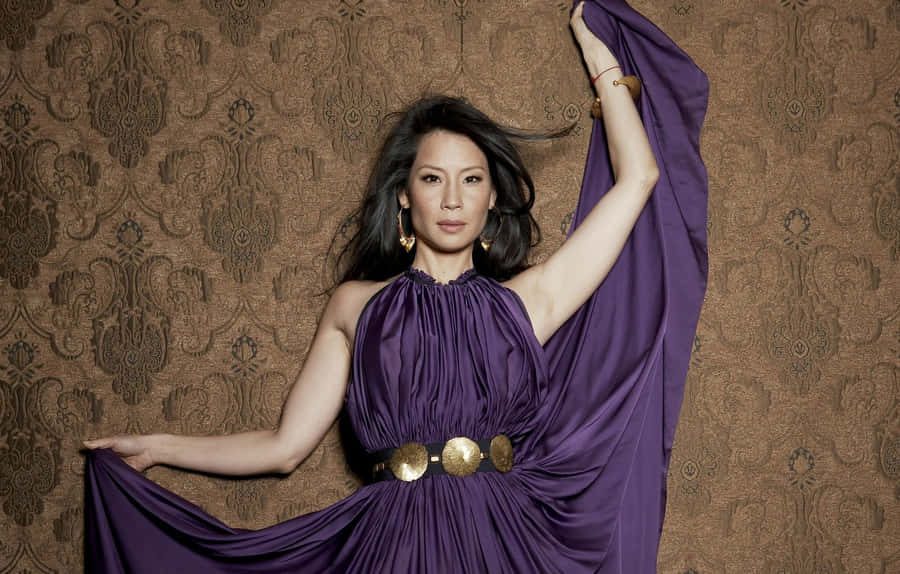 Look Beautiful In This Stylish Purple Dress. Wallpaper