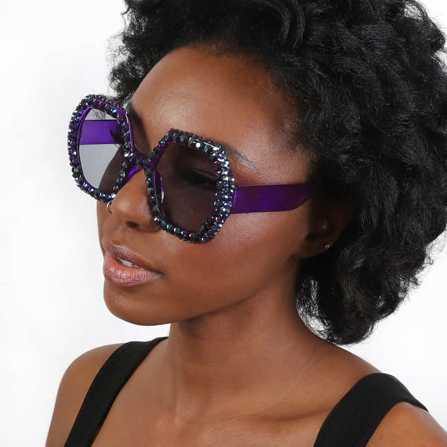 Look Cool And Fashionable With A Pair Of Stylish Purple Sunglasses! Wallpaper