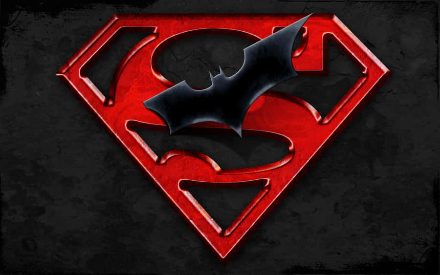 Look Inside The Dark World Of Red Batman Logo Wallpaper