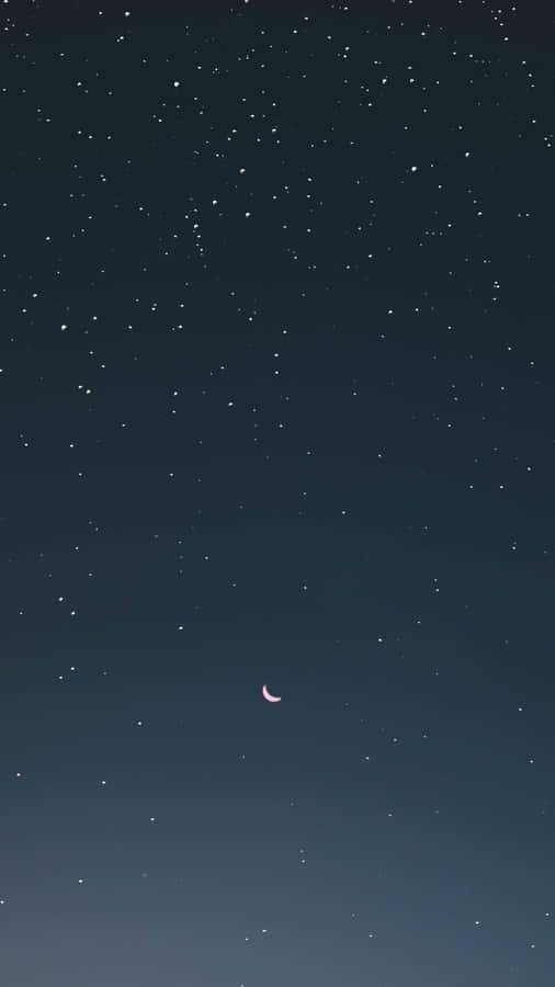 Looking Up And Discovering The Moon And Stars In All Their Beauty Wallpaper