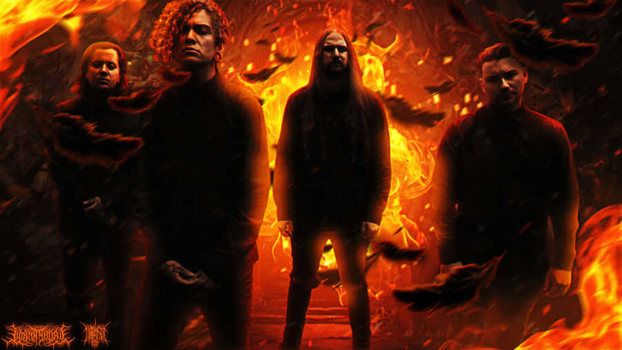 Lorna Shore Band Flames Wallpaper