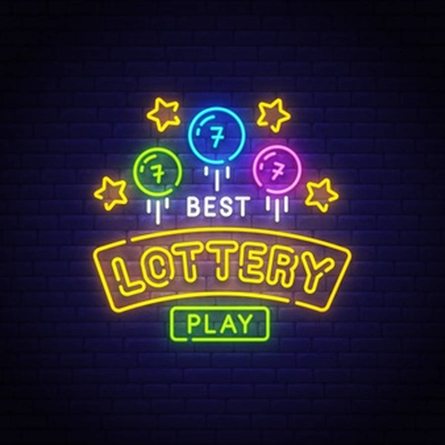 Lottery Play Neon Signage Wallpaper
